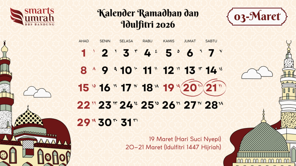 Kalender Idulfitri 2026 Smarts Umroh BBS Bandung